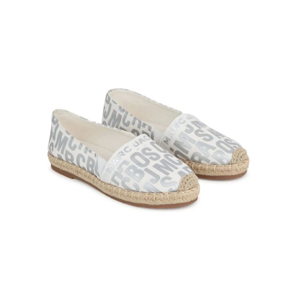 Marc Jacobs Kids Jumbled logo-print canvas espadrilles